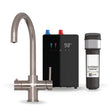Brewmaster Brushed Nickel 3-1 swan tap with digital tank
