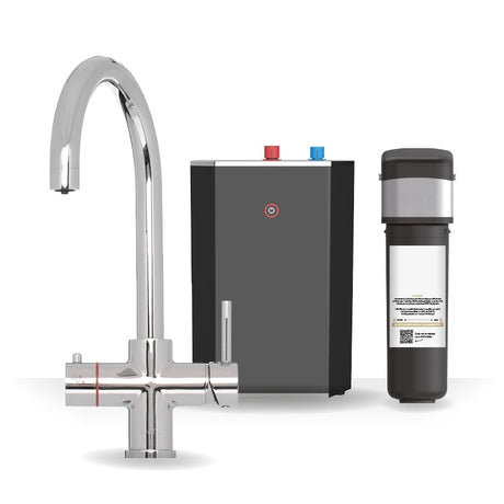 Brewmaster Chrome 3-1 swan tap with digital tank