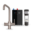 Brewmaster Brushed Nickel 4-1 square tap with digital tank
