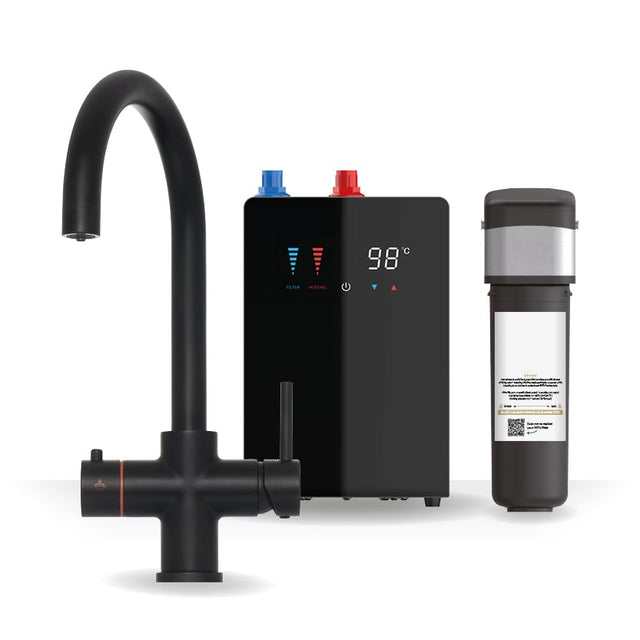 Brewmaster Matt Black 4-1 swan tap with digital tank