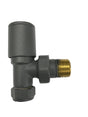 Anthracite Radiator Valve Straight 15mm (Pair)