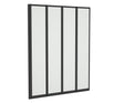 Aqualux 4 Fold Bath Screen Black