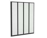 Aqualux 4 Fold Bath Screen Black