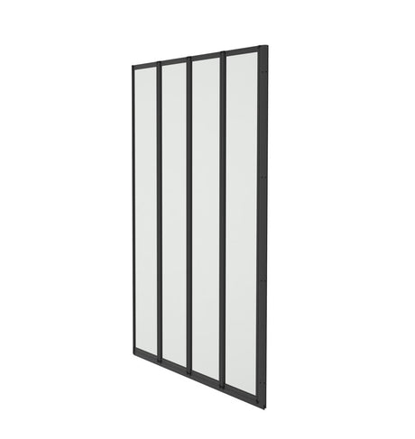 Aqualux 4 Fold Bath Screen Black