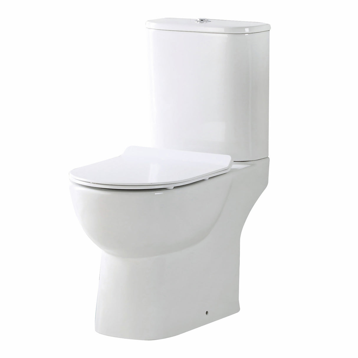 Rimless Open Back Toilet Including Soft Close Seat
