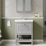 Hudson Reed Bexley 600mm Traditional Cool Grey 1 Drawer Floor Standing Vanity Unit With Basin