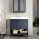 Bexley Floor Standing 1 Drawer Vanity & Single Bowl 1 Tap Hole Marble Top, 800mm