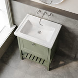 Hudson Reed Bexley 600mm Floor Standing 1 Drawer Vanity Unit with Basin with Soft Close Drawers