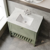Hudson Reed Bexley 800mm Fern Green Floor Standing Vanity Unit with Single Bowl 1 Tap Hole Marble Top