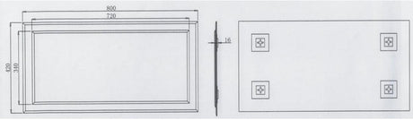 Bibury 420x800mm Mirror on Mirror