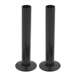 15mm Pipe and Rosettes Black (Pair)