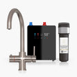 Brewmaster Brushed Nickel 4-1 swan tap with digital tank - 4 Litre tank