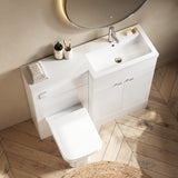 Hudson Reed Fusion 1100mm Right Hand Floor Standing 2 Door Vanity Basin & Toilet Combination