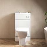 Hudson Reed Fusion 500mm Compact Gloss White Floor Standing Toilet Unit With Top