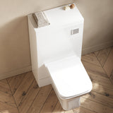 Hudson Reed Fusion 500mm Compact Gloss White Floor Standing Toilet Unit With Top