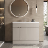 Hudson Reed Fusion 1100mm Compact Pebble Grey Floor Standing Combination Unit With Basin