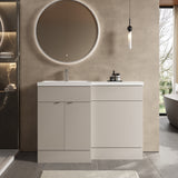 Hudson Reed Fusion 1200mm Left Hand Pebble Grey Combination Unit With Basin