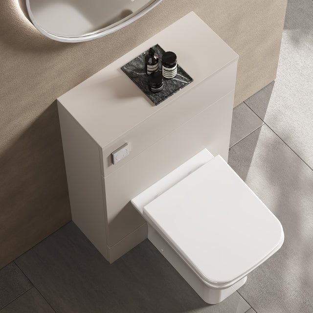 Hudson Reed Fusion 600mm 255mm Deep Pebble Grey Toilet Unit