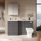 Hudson Reed Fusion 1500mm Left Hand Floor Standing Vanity Basin & Toilet Combination Unit
