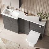 Hudson Reed Fusion 1500mm Left Hand Floor Standing Vanity Basin & Toilet Combination Unit