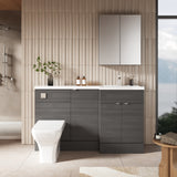 Hudson Reed Fusion 1500mm Floor Standing 2 Door Vanity Basin & Right Hand Toilet Combination Unit