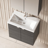 Hudson Reed Fusion 600mm Wall Hung 2 Door Vanity Unit & Basin With Soft Close Doors