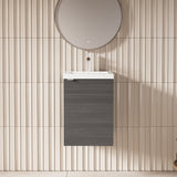 Hudson Reed Fusion 400mm Wall Hung 1 Door Vanity Unit & Basin With Soft Close Door