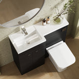 Hudson Reed Fusion 1000mm Floor Standing 2 Door Vanity Basin & Left Hand Toilet Combination