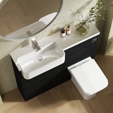 Hudson Reed Fusion 1100mm Floor Standing Vanity Unit & Toilet Combination with Semi Recessed Basin & Soft Close Doors