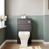 Hudson Reed Fusion 500mm Gloss Grey Floor Standing Toilet Unit With Coordinating Top