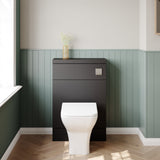 Hudson Reed Fusion Compact 600mm Gloss Grey Floor Standing Toilet Unit with Coordinating Top
