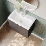 Hudson Reed Fusion 600mm Wall Hung 2 Door Vanity Unit & Basin With Soft Close Doors