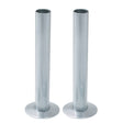 15mm Pipe and Rosettes Chrome (Pair)