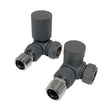 Corner Valve 15mm (Pair) - Anthracite