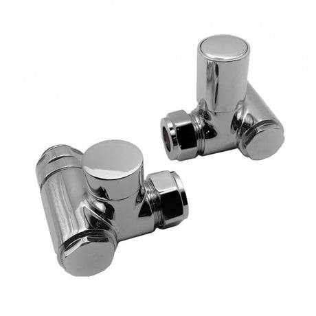 Dual Fuel Corner Valve 15mm (Pair) - Chrome
