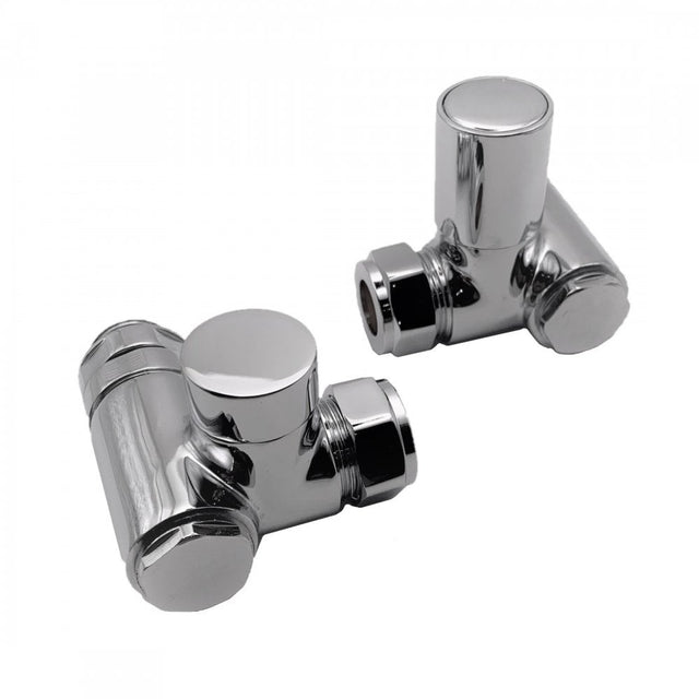 Dual Fuel Corner Valve 15mm (Pair) - Chrome