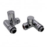 Dual Fuel Corner Valve 15mm (Pair) - Chrome