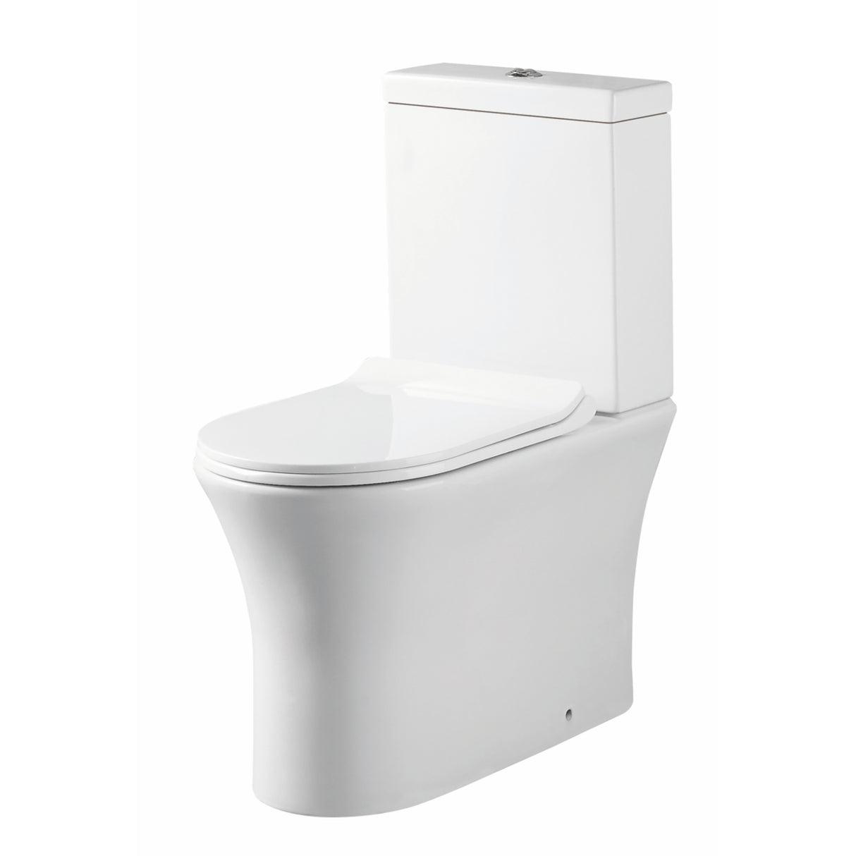 Rimless Comfort Height Closed Back Toilet Inc Soft Close Seat
