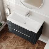 Hudson Reed Fluted 810mm Wall Hung 2-Drawer Vanity Unit With Basin