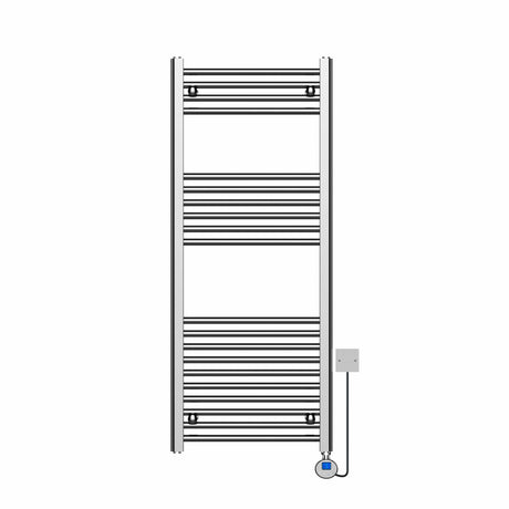 Electric Straight Towel Rail 500 x 1000mm 150W Thermostatic