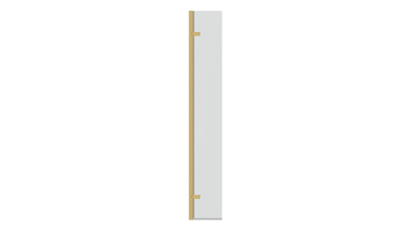 KV8 Hinged Wetroom Return Panel Brushed Brass