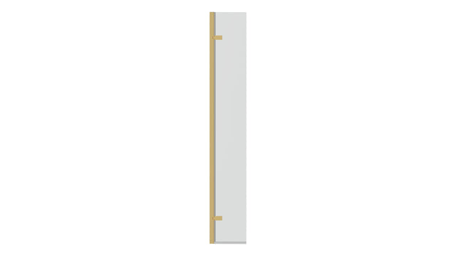 KV8 Hinged Wetroom Return Panel Brushed Brass