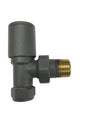 Radiator Valve Angled 15mm (Pair) - Textured Grey