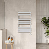 Electric Square Flat Towel Rail with 8 Bars, 840mm x 500mm