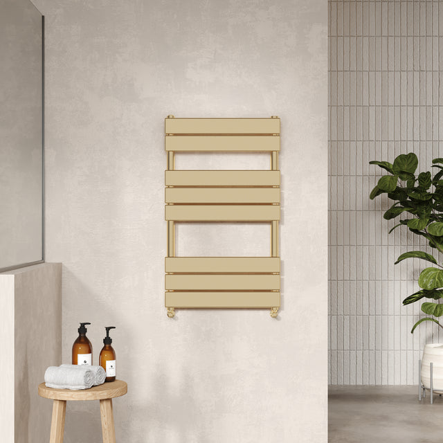 Piazza Square Towel Radiator with Flat Panels 840mm x 500mm