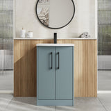 Hudson Reed Juno 500mm Floor Standing 2-Door Vanity Unit With 1 Tap Hole Basin
