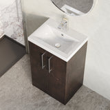 Hudson Reed Juno 510mm Metallic Slate Floor Standing 2 Door Vanity Basin Unit With Handles