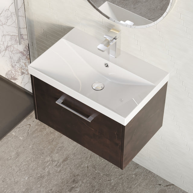 Hudson Reed Juno 600mm Floor Standing 2 Door Vanity Unit with Ceramic Basin