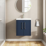Hudson Reed Juno 510mm Wall Hung 2-Door Vanity & Basin With Soft Close Drawers