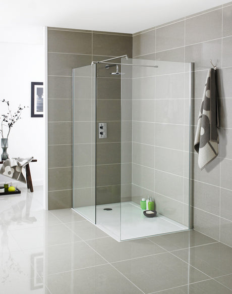 KV8 Wetroom Screen 800x2000mm (GLASS ONLY) Profile and Support Arm Sold separately